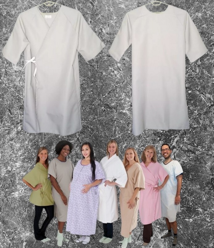Unisex L Patient Gown Robe Butcher Dr. Smock Exam Hospital Medical Halloween New