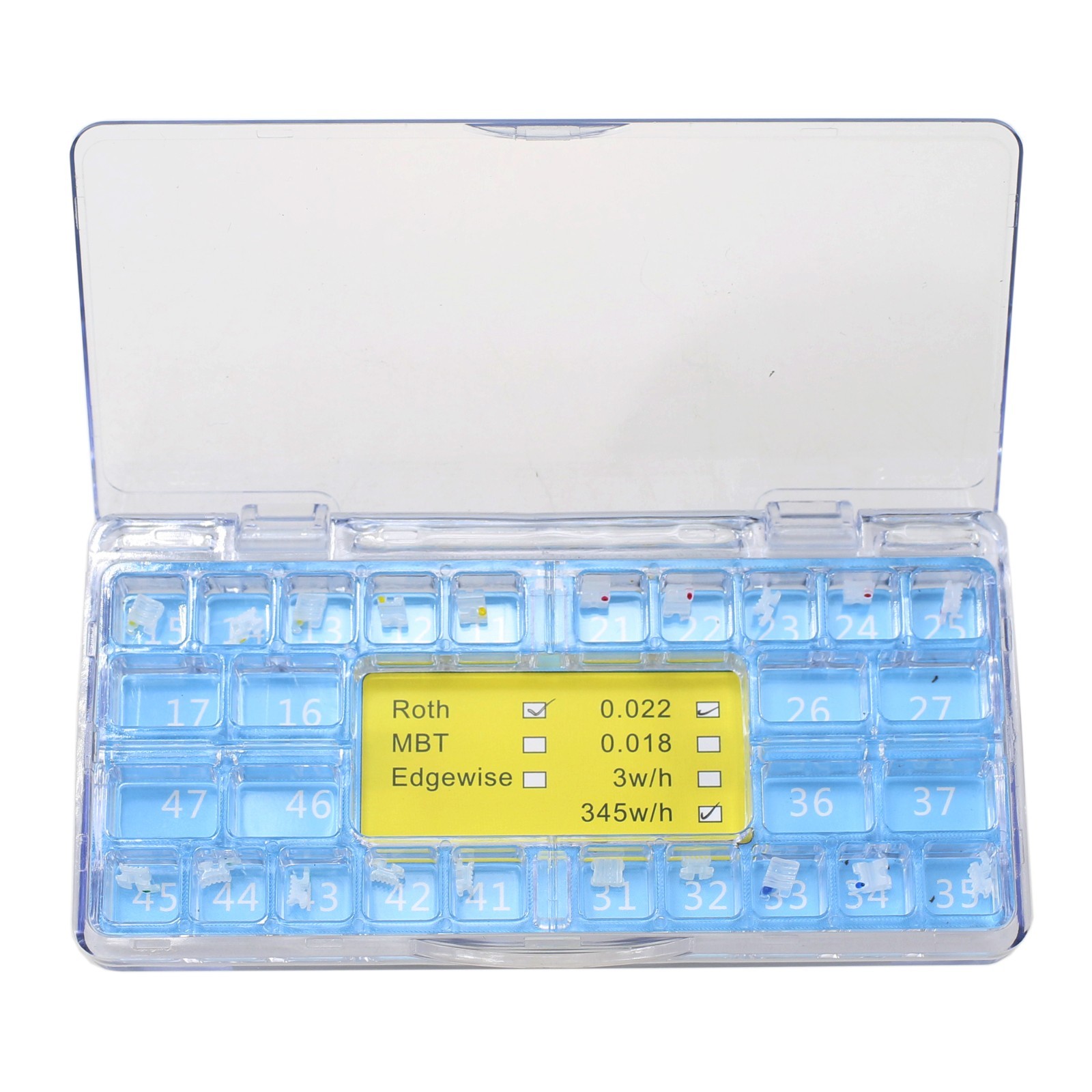 Dental Orthodontic Brackets Self Ligating Ceramic Braces Roth MBT Empower Clear