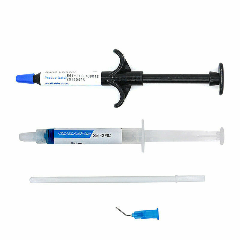 CE Dental Orthodontic Adhesive Curing Light Adhesive paste in syinges blue glue