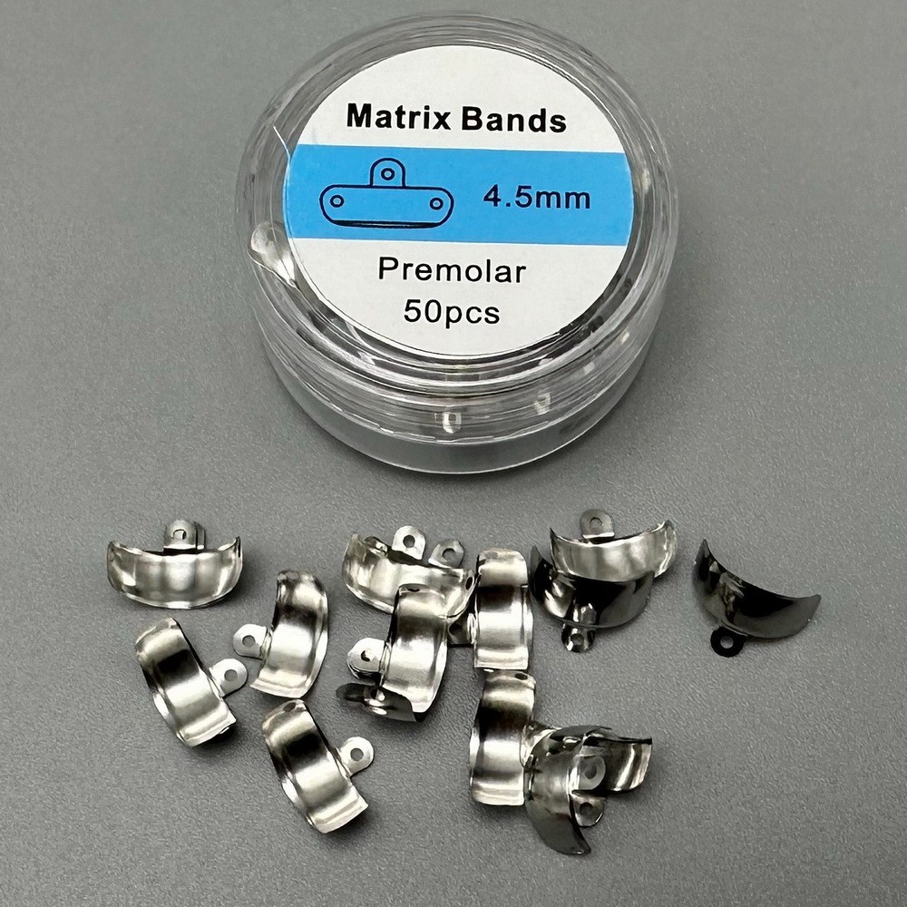 Dental Nickel Titanium Clamping Ring Matrix Bands Sectional Contoured Matrix