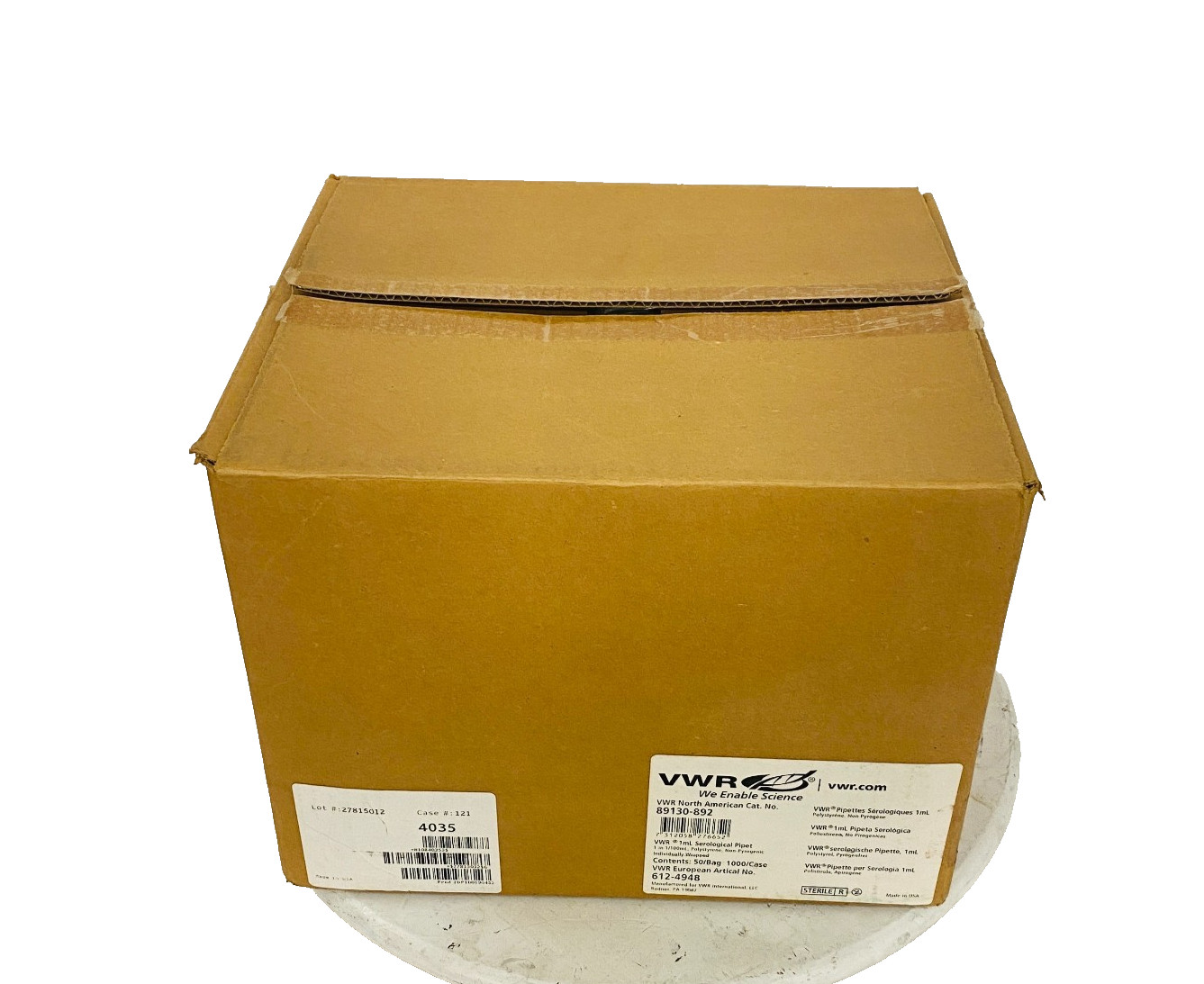 VWR 1mL Serological Pipettes 89130-892 Sterile Individually Wrapped – 1000 Pcs