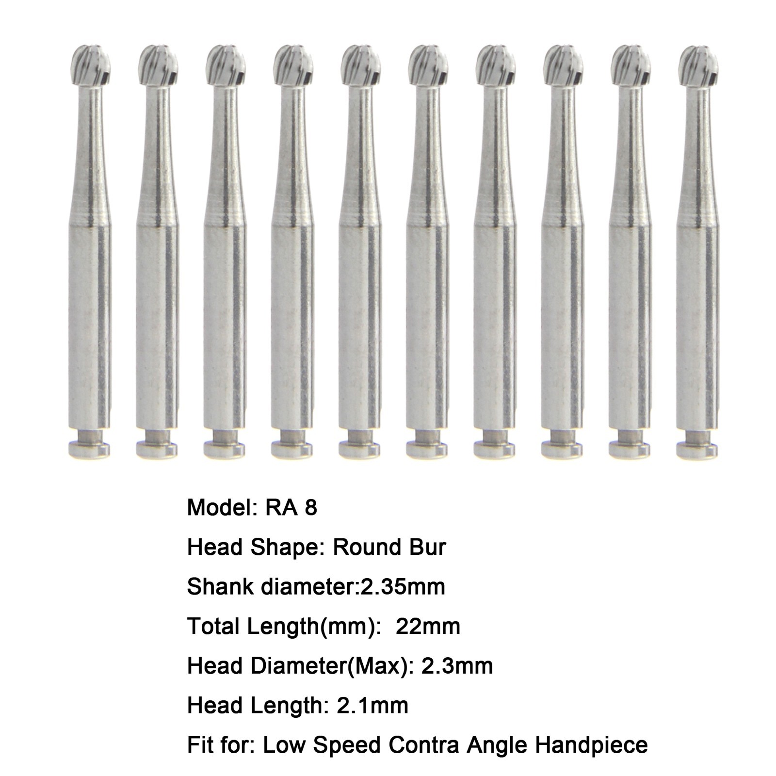 Wave Dental Carbide RA Latch Burs Taper Fissure Round Burr 6 8 701 Contra Angle