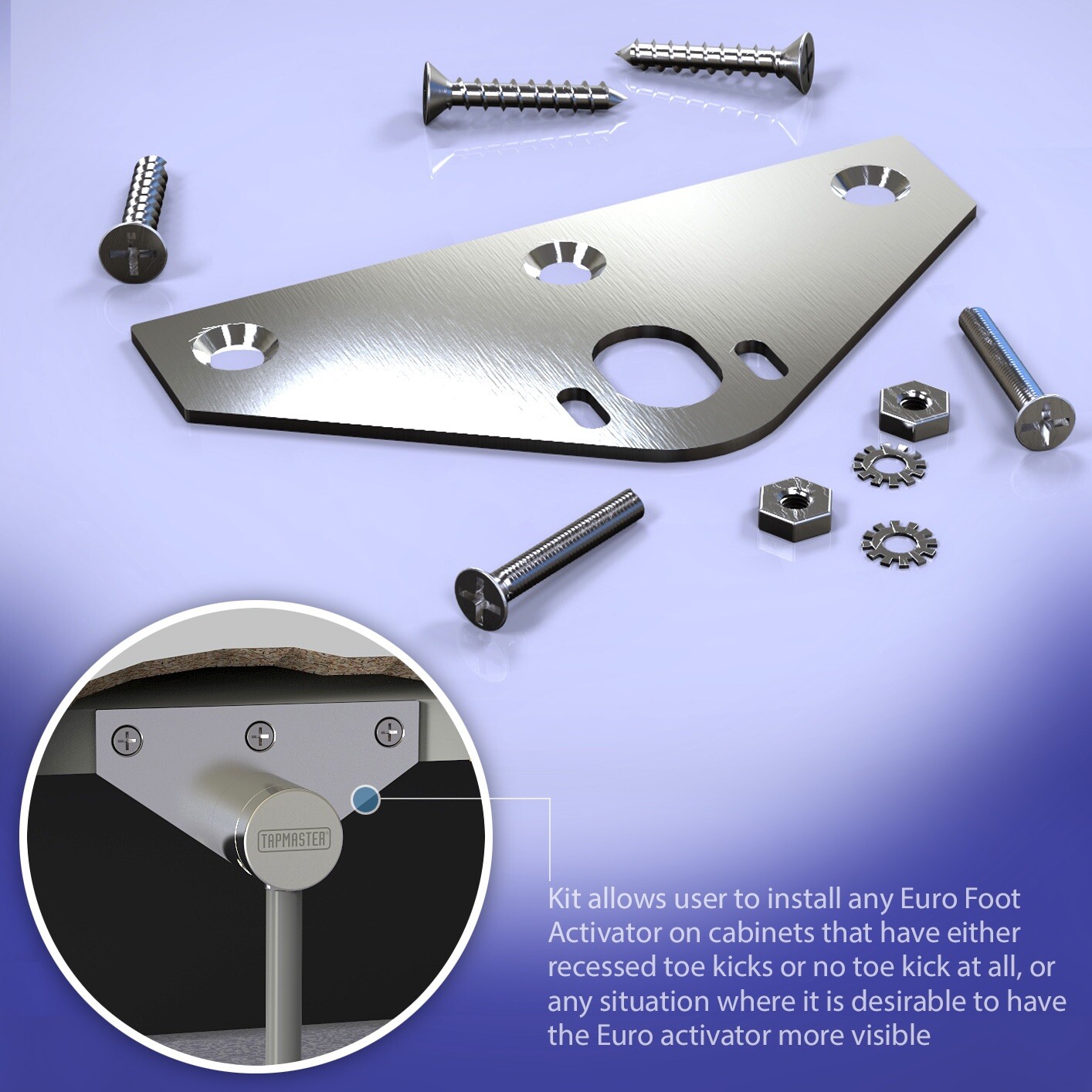 Tapmaster Euro Style Activator Mounting Bracket Kit for Models 1770 1775 1778