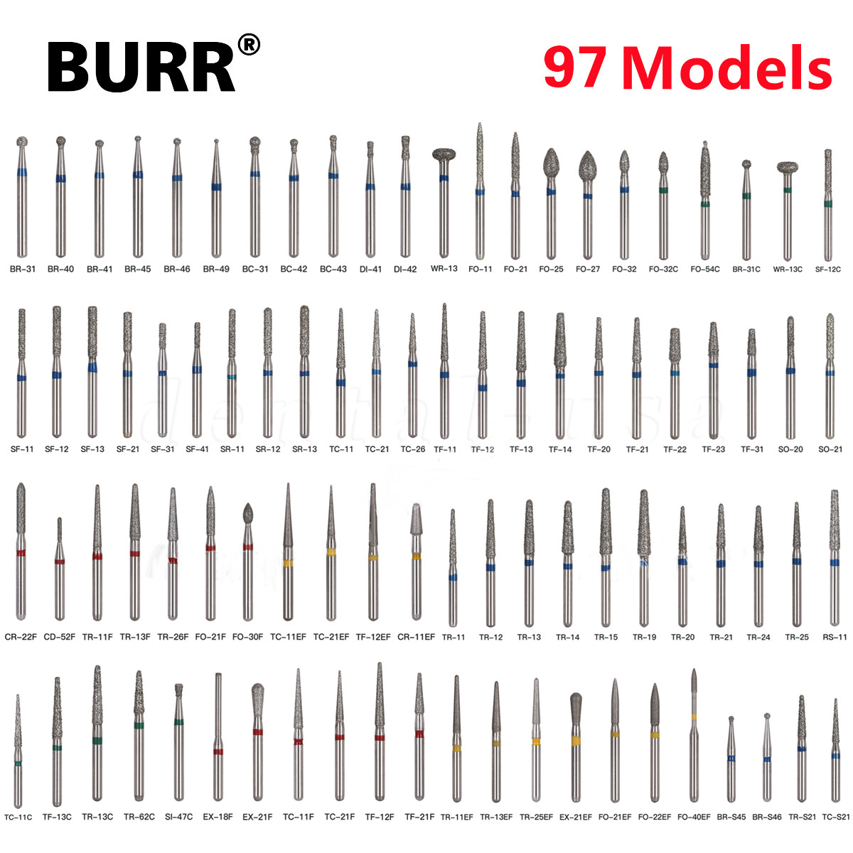5Pcs/1Pack SANDENT Dental Burs Diamond Burs for High Speed Handpiece FG Burs