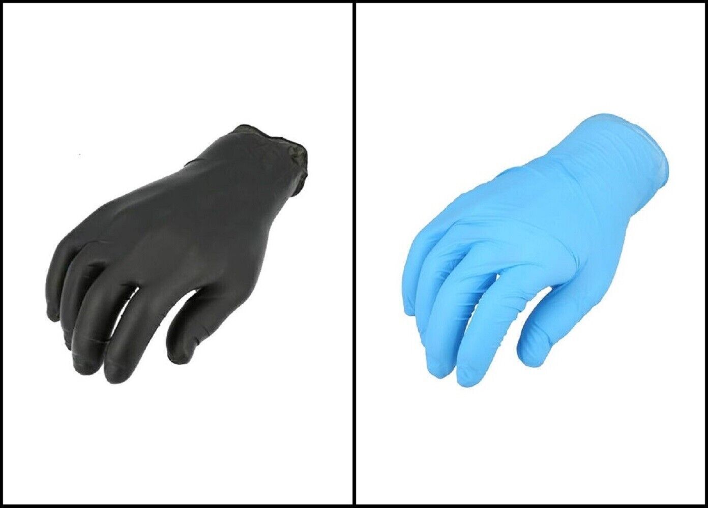 Black/Blue Nitrile Industrial Disposable Gloves, 3 – 5 Mil, Latex & Powder Free