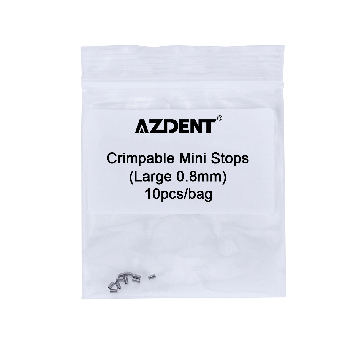 Dental Orthodontic Crimpable Hooks Mini Stops 0.5mm/0.8mm AZDENT 10pcs /Bag