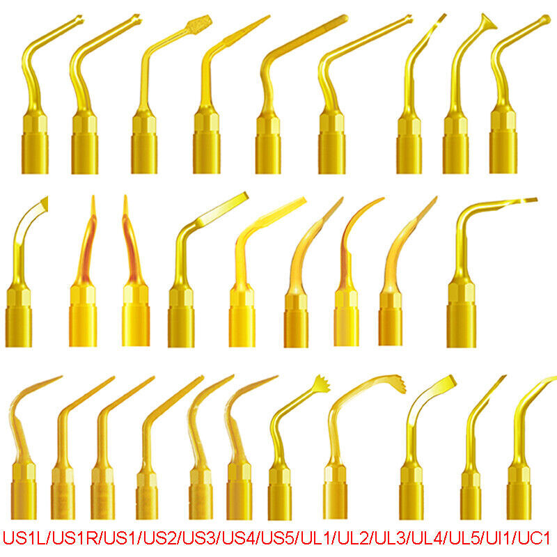 Dental Piezo Scaler Ultrasonic Bone Surgery U Tips Fit NSK Woodpecker US-II LED