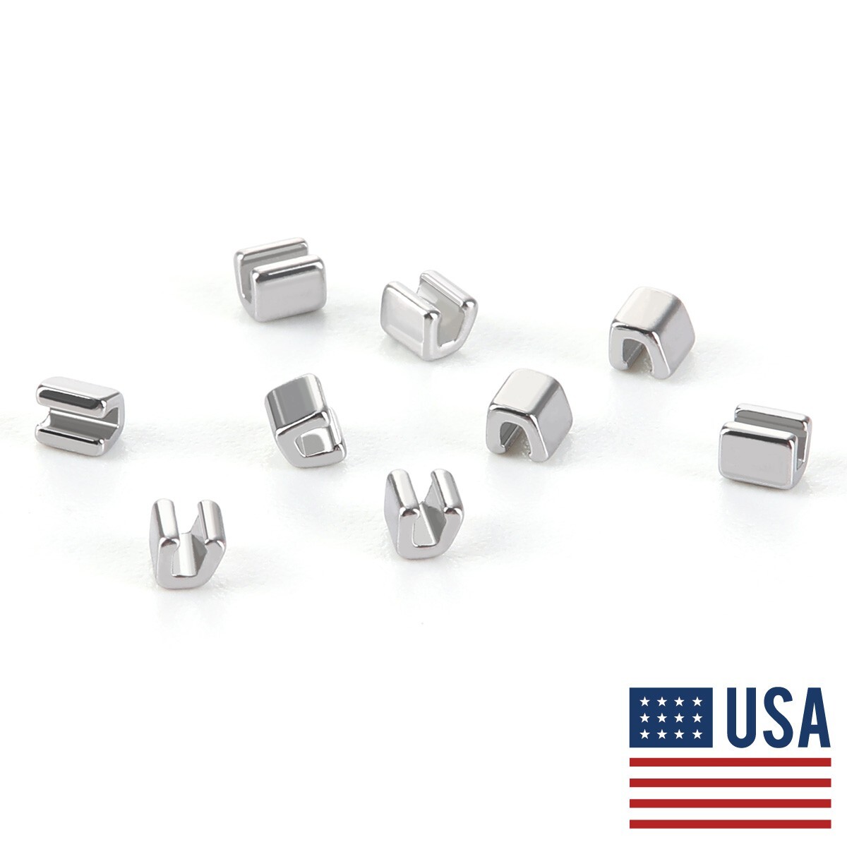 AZDENT Dental Orthodontic Lingual Buttons Bondable Round /Crimpable Hook Stops