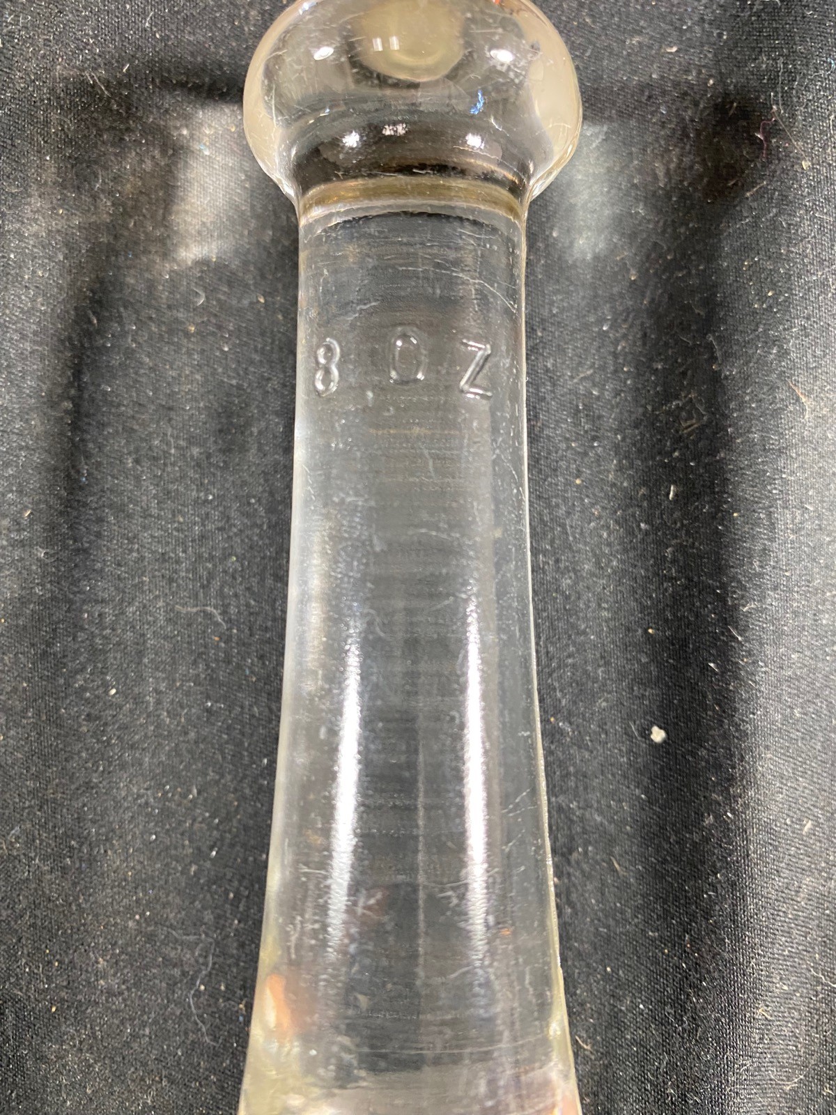 Laboratory Solid Glass 8oz. Grinding Pestle 150mm L x 45mm OD