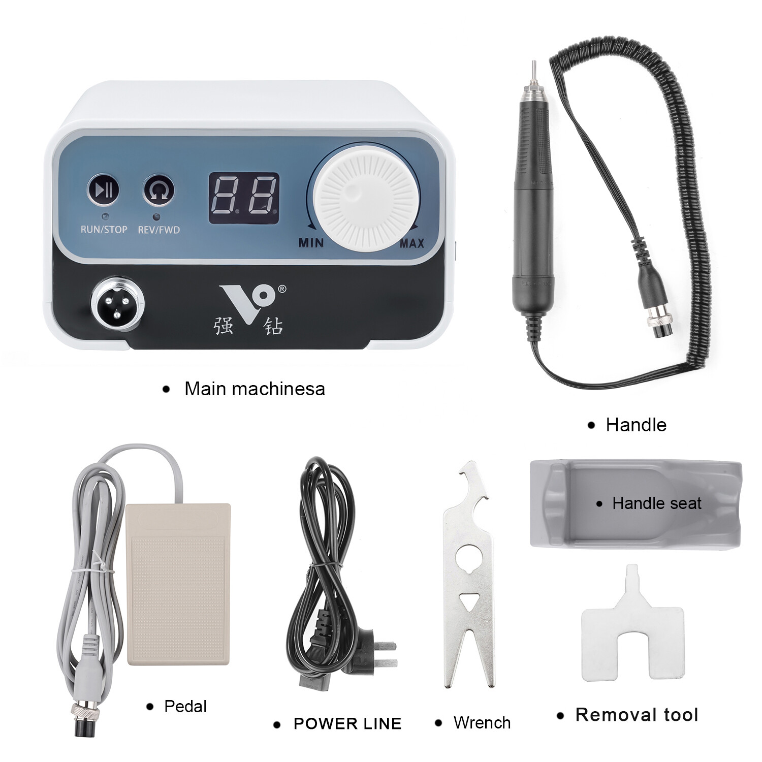 50W Electric Nail Drill Grinding Machine 50K RPM Brushless Micromotor Polisher