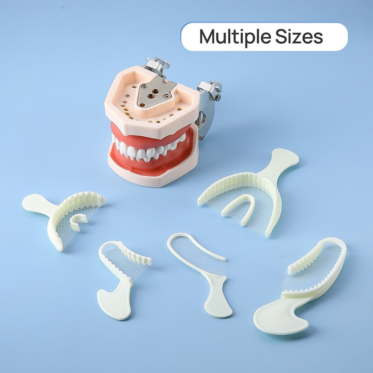 Cubetas triples desechables para impresión dental y registro de mordida, varios