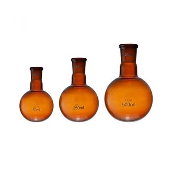 5ml-1000ml Round Bottom Amber Boiling Flask with Standard Joints Lab Supplies