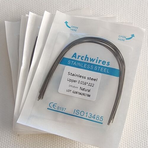 Dental Orthodontic Stainless Steel Wire Round/Rectangular Arch Wires Natural