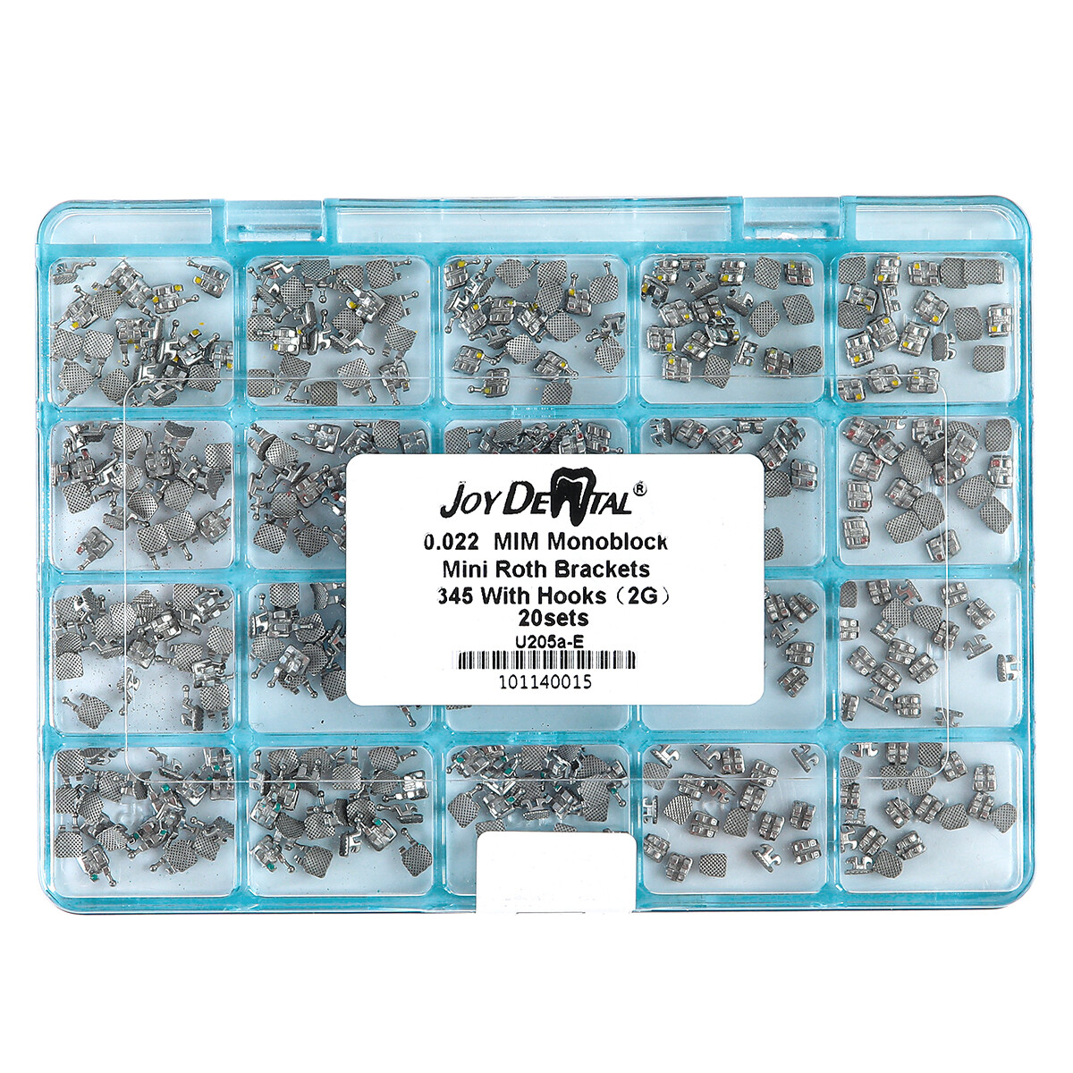 AZDENT Dental Orthodontic MIM Monoblock Brackets Braces Mini Roth/MBT Hooks 345