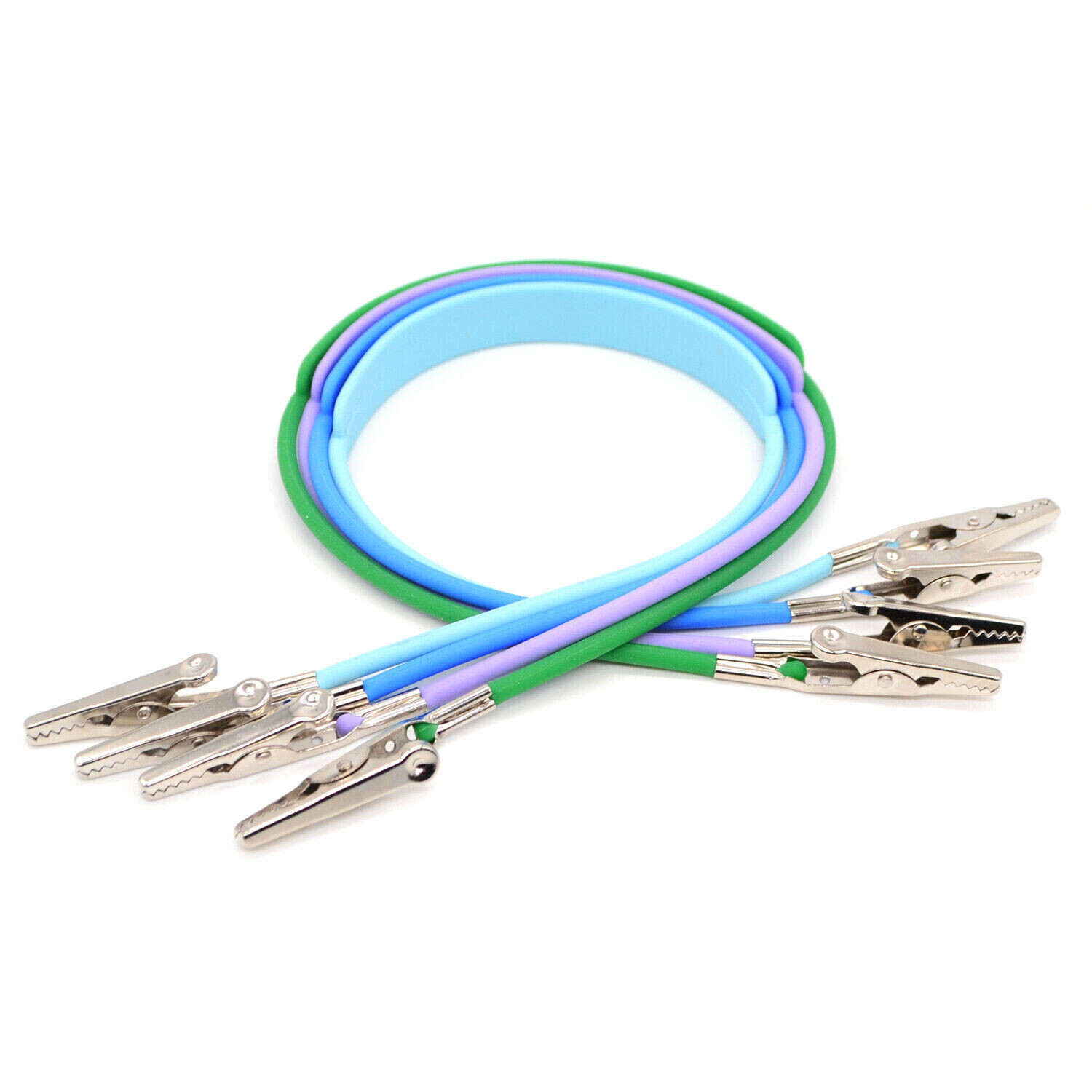 Dental Bib Clips Flexible Autoclavable Silicone Chain Patient Napkin Holder Clip