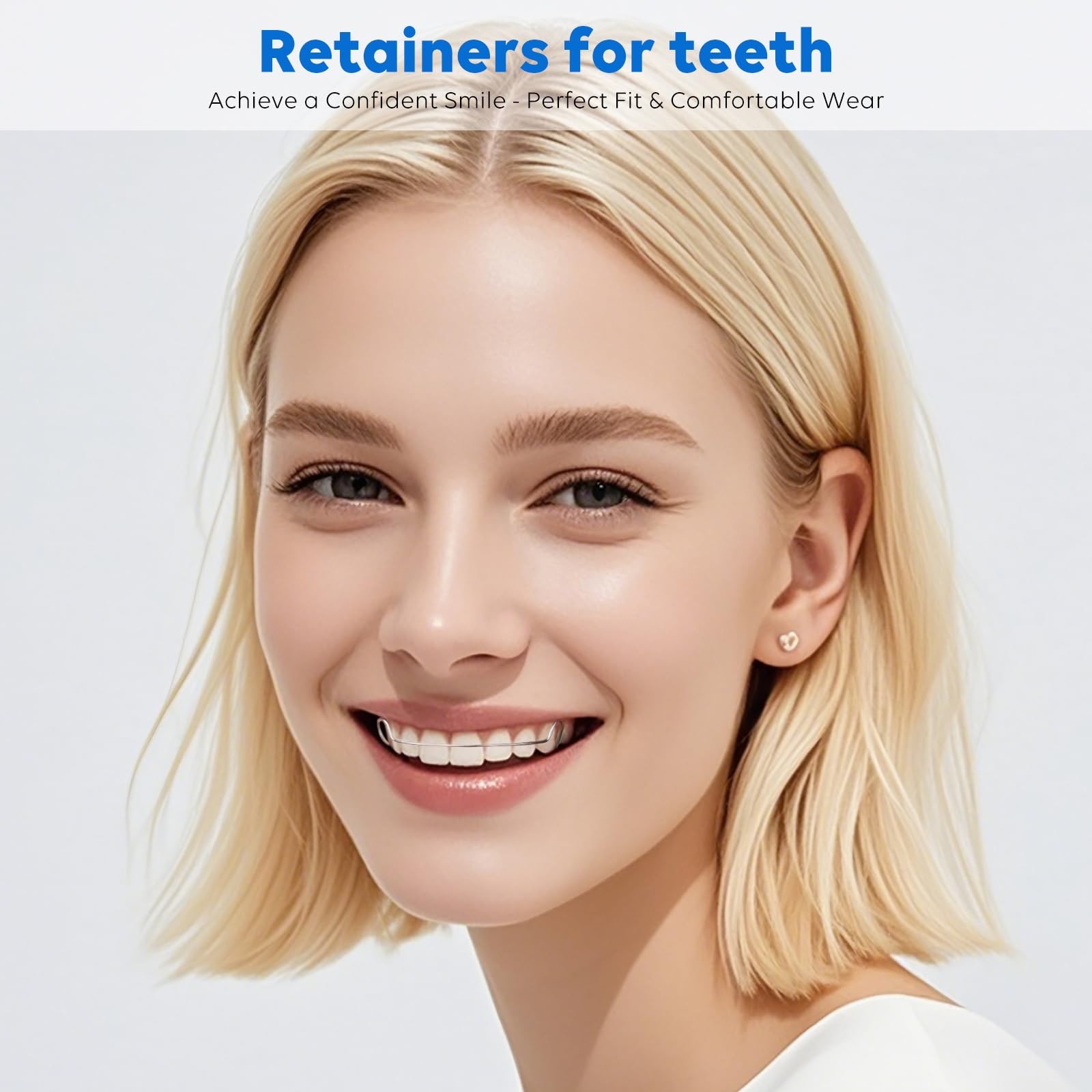 2 Custom Hawley Retainers for Teeth Retention – Comfortable & Durable Upper &…