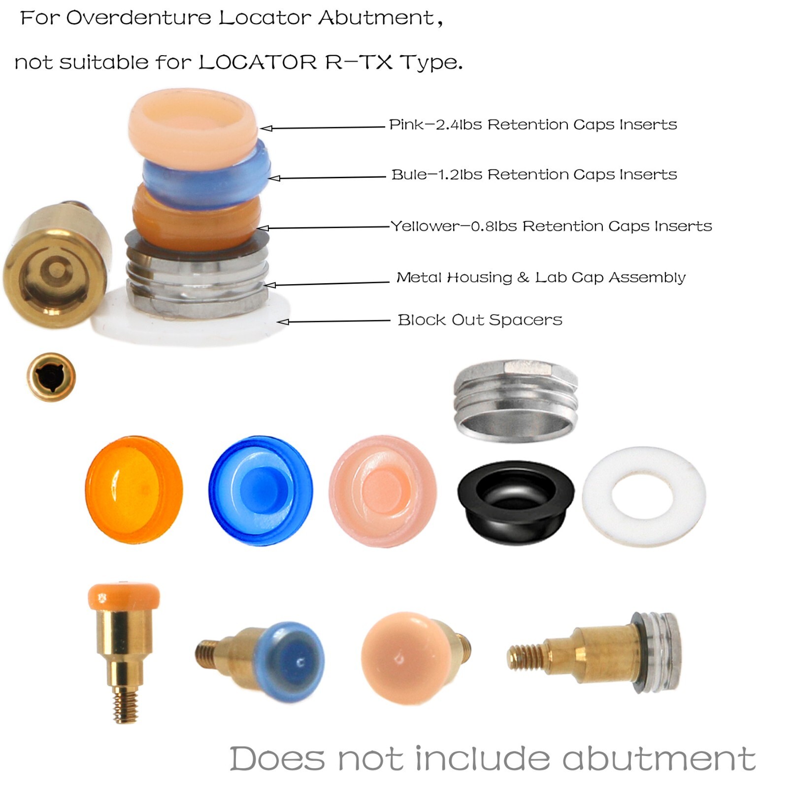 US Osstem Hiossen ET Transfer Analog Healing Abutment Locators fits Mini/Regular