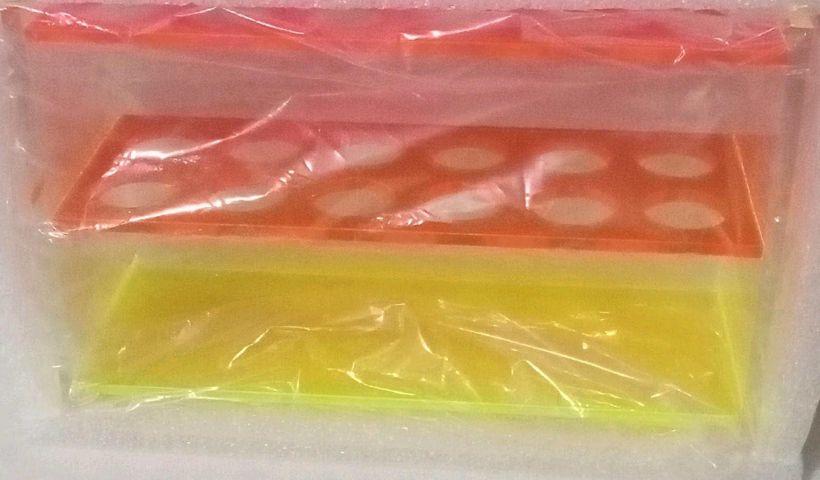 Plastic Laboratory Tube Rack Neon Colors 10 Holes for Physical Laboratory