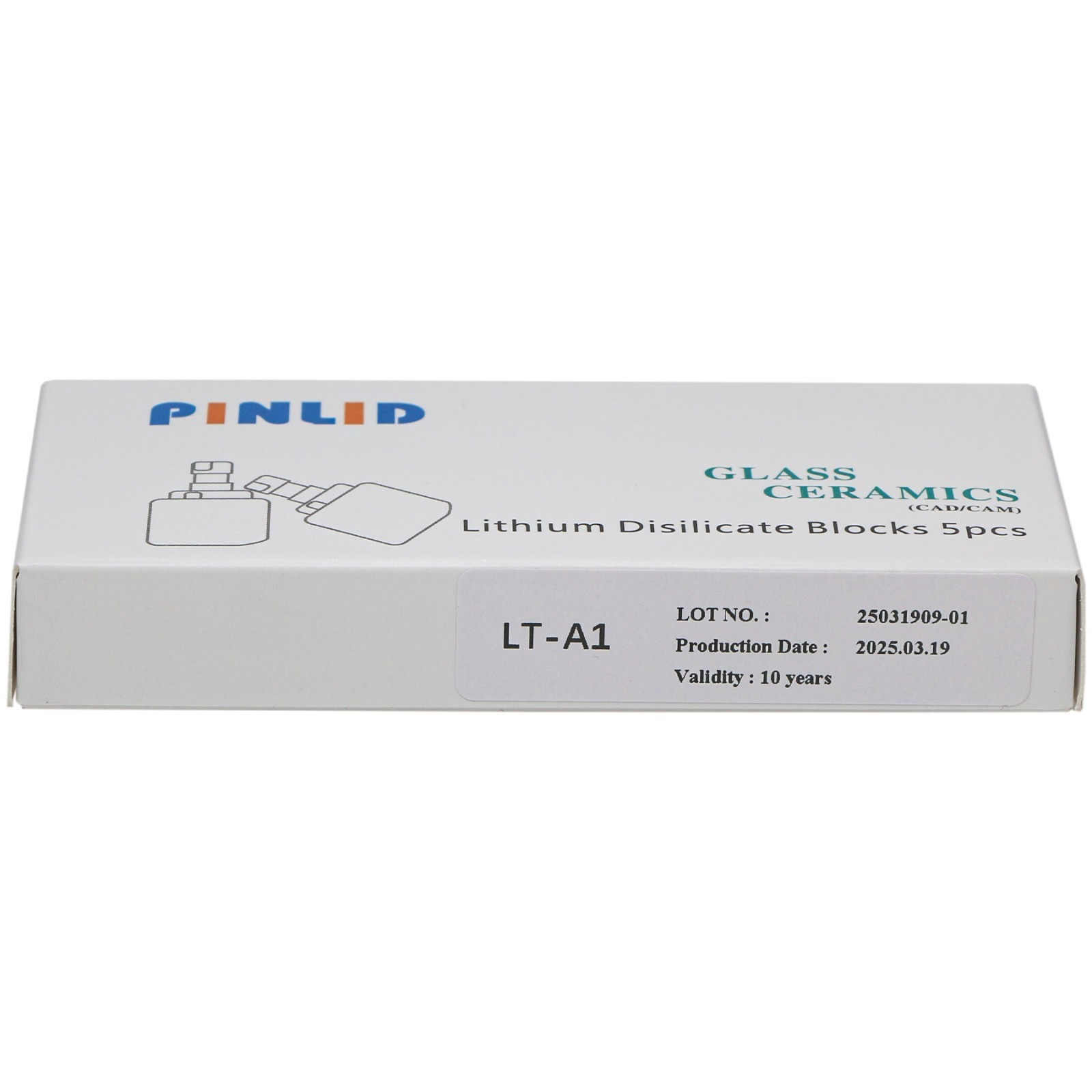 5Pcs/Box Dental C14 Glass Ceramic Lithium Dislicate Blocks Cerec CAD CAM