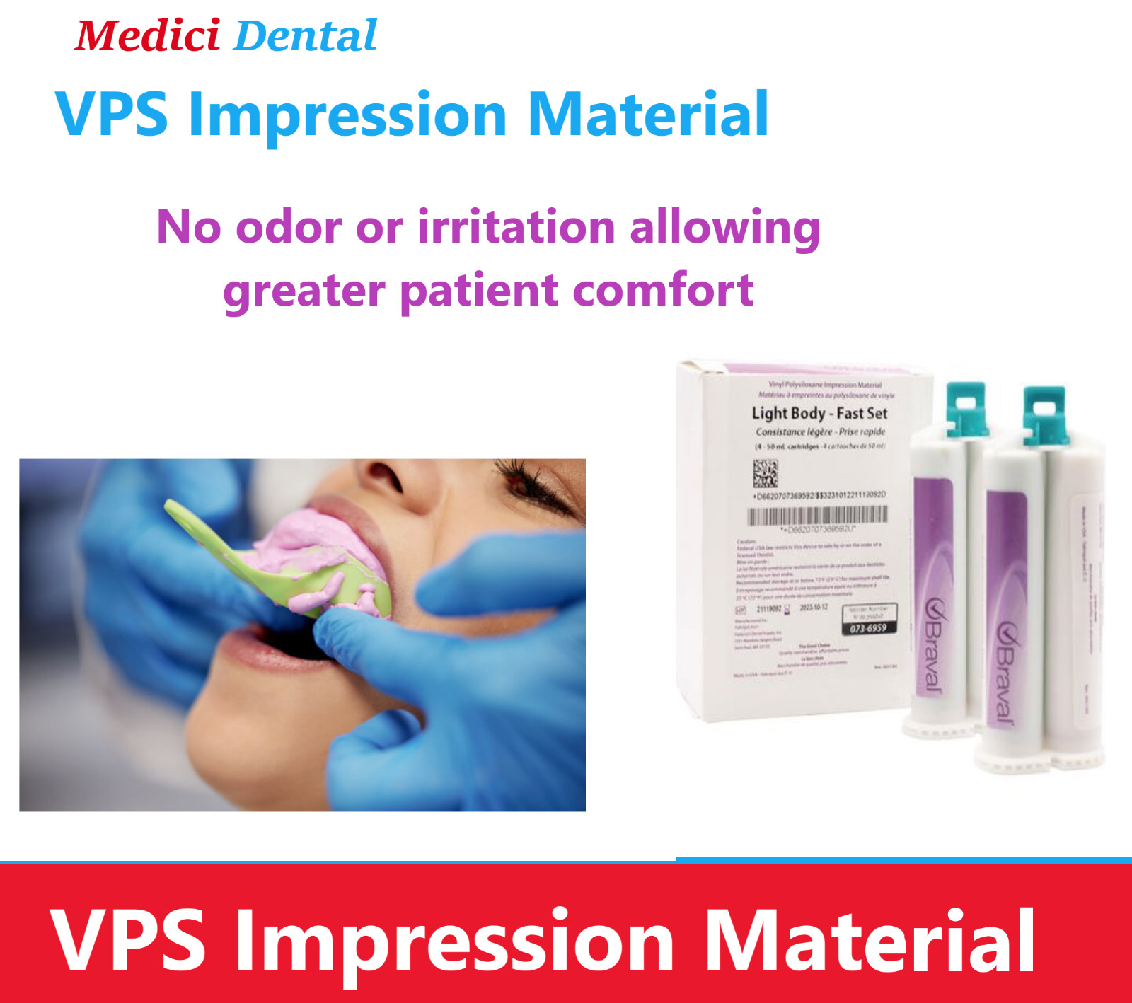 MARK3 Dental VPS Impression Material HEAVY BODY FAST SET Alginate made in USA