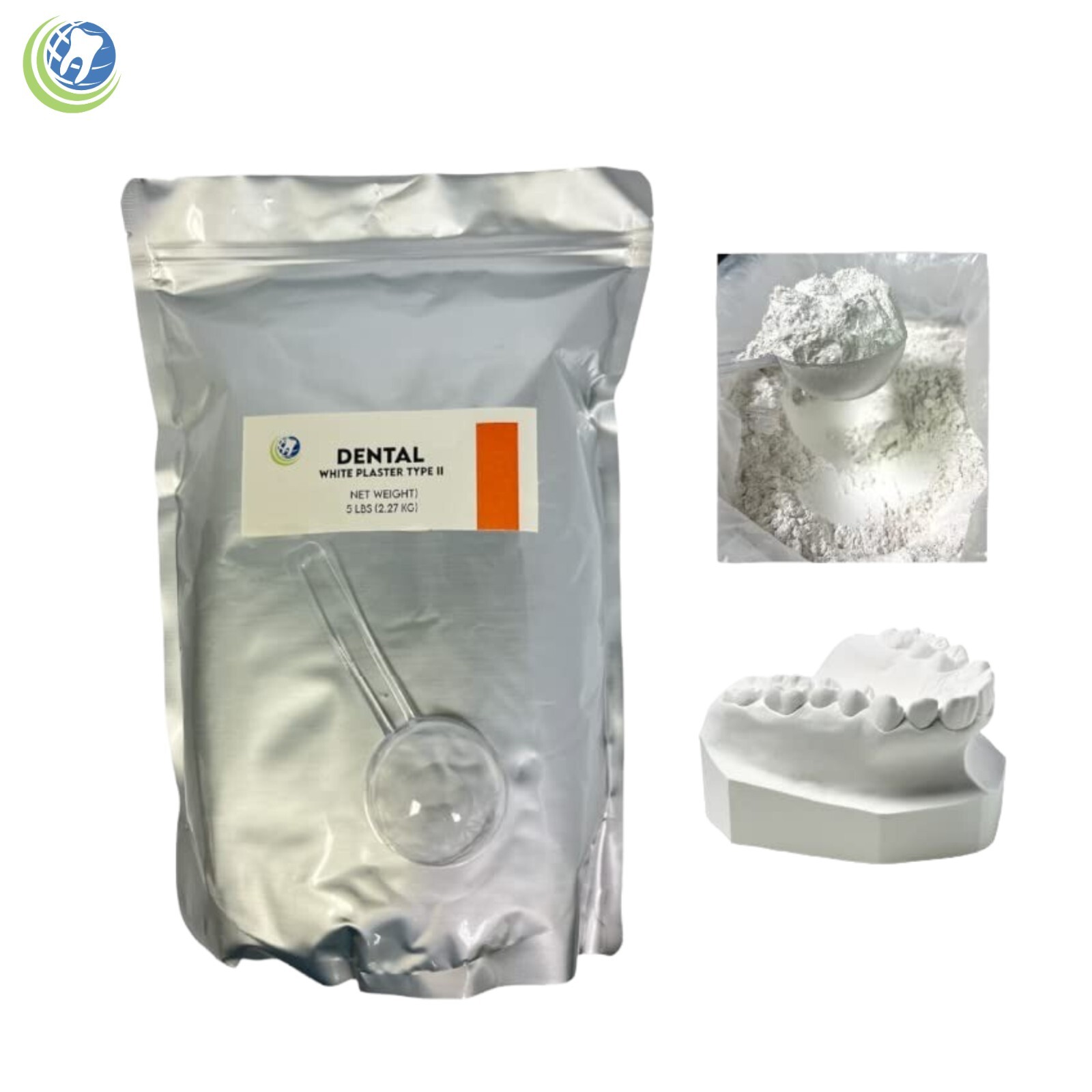 DENTAL LAB PLASTER CREAMY WHITE TYPE II REGULAR SET 5 Lbs.