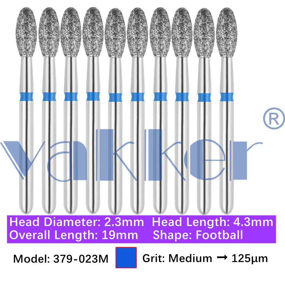 10pc/pk Diamond Burs Shape Egg Diamond Bur Super Fine Medium Coarse