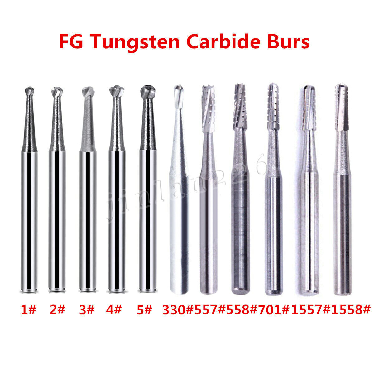 10-100Pcs Dental FG Tungsten Carbide Inverted Cone Bur High Speed Handpiece Burs