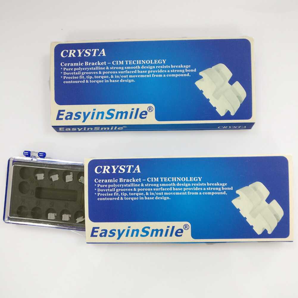 5Packs Dental Orthodontic MINI Ceramic Brackets Roth 022 3.4.5 Hook EASYINSMILE