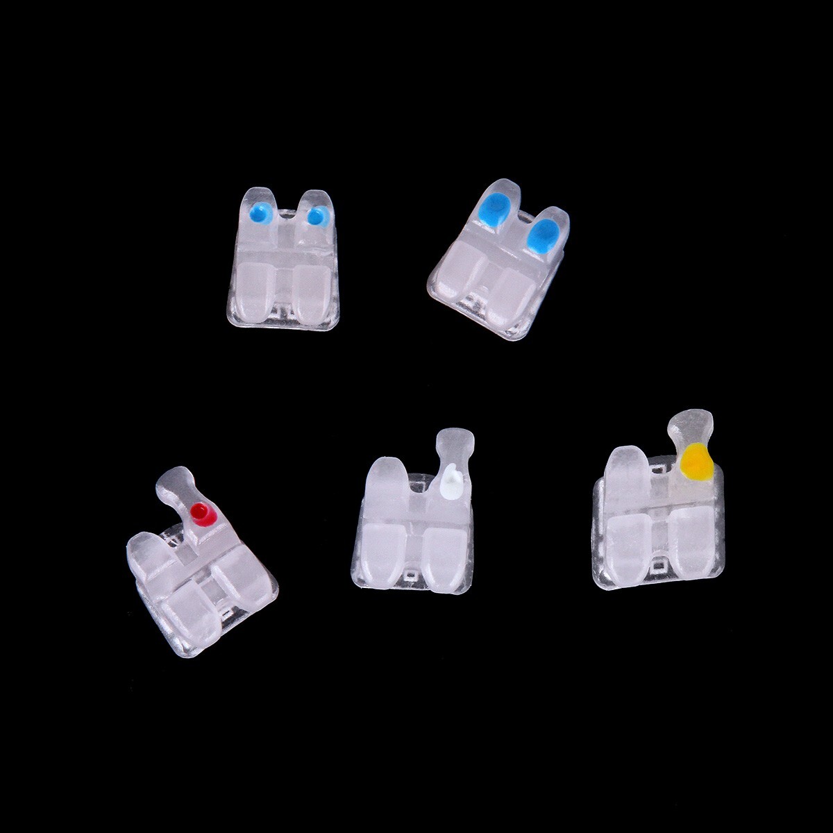 AZDENT Dental Ceramic Brackets Orthodontic Braces Roth.022 345 Hooks 20pcs /kit