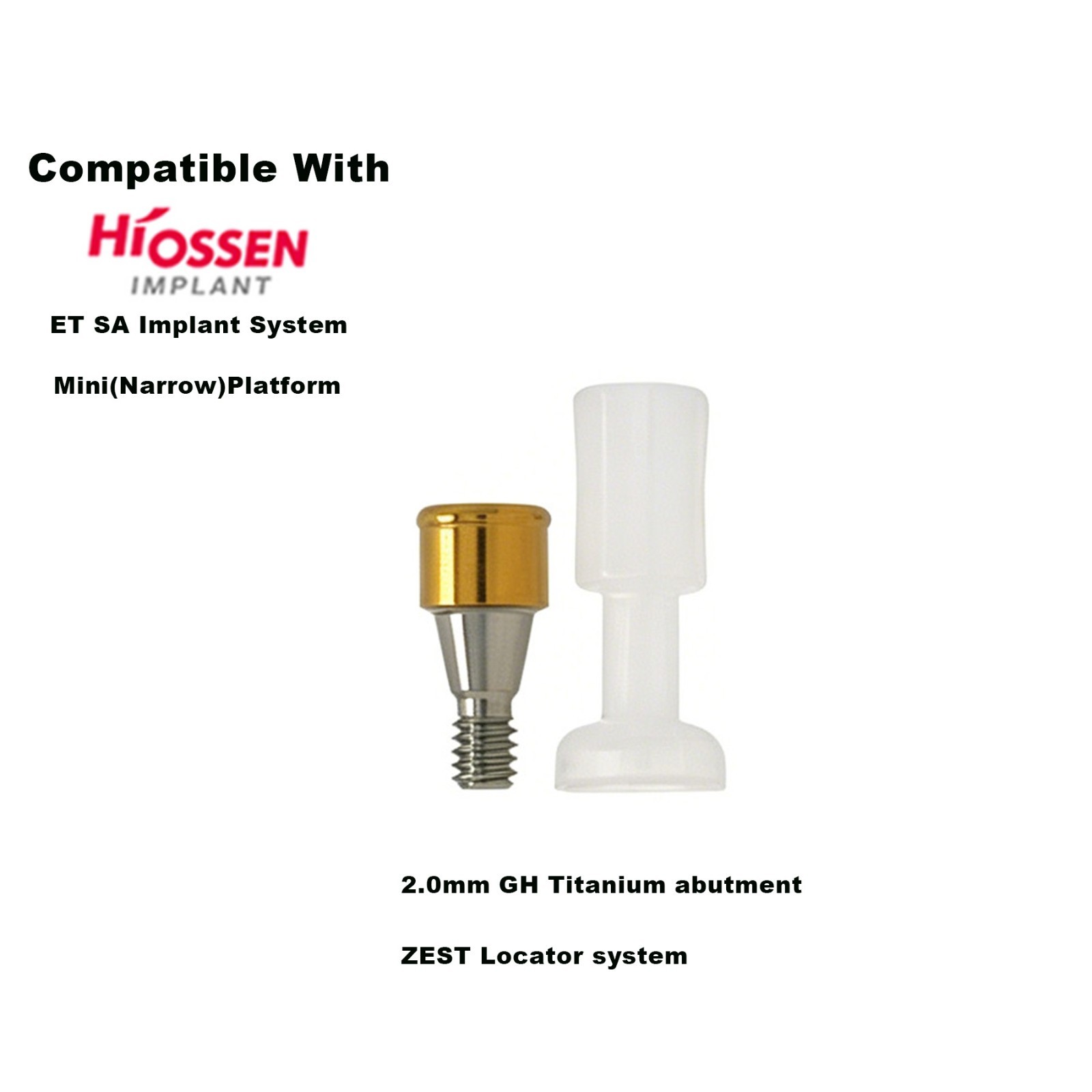 US Mini Platform ZEST Locator Legacy Abutment For Hiossen ET Implant Overdenture