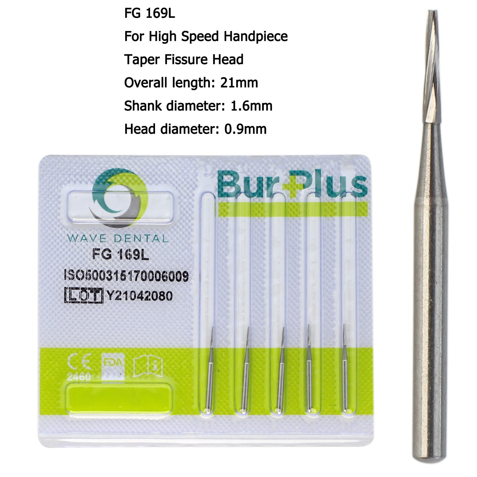 Wave Dental Carbide Burs FG 169L 699 699L 702L High Speed Friction Grip Midwest