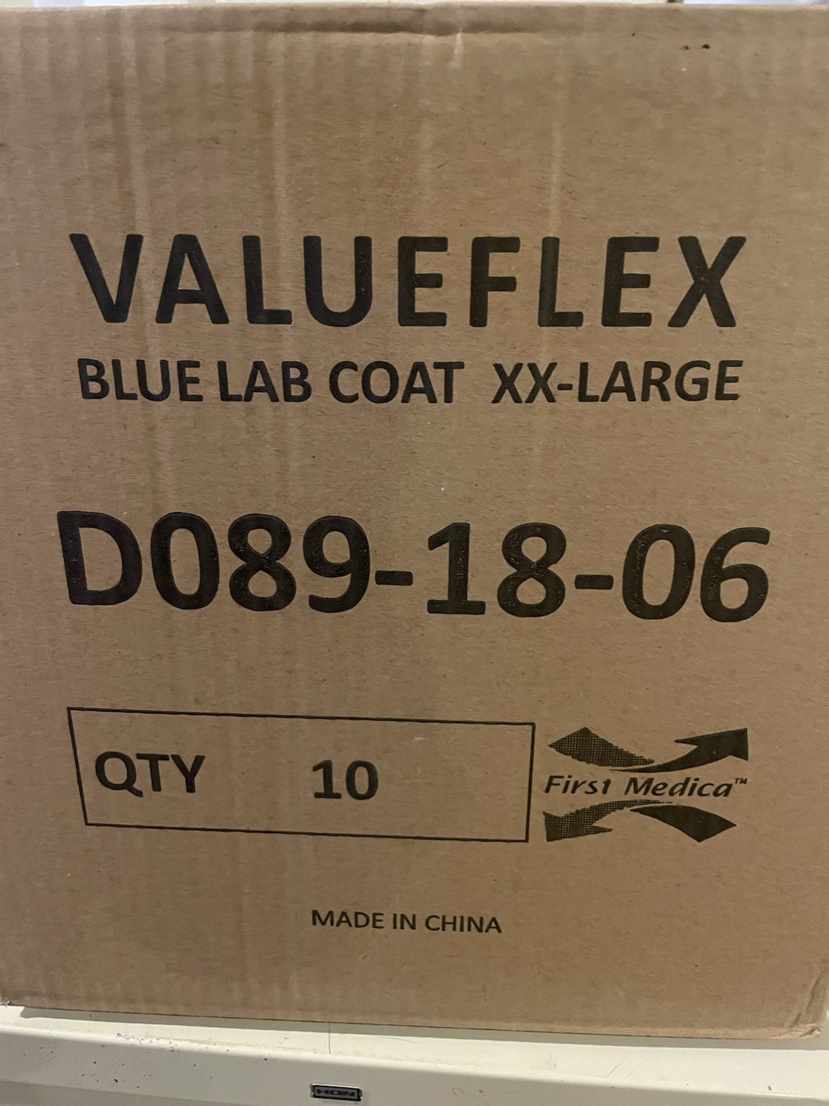 Disposable Medical Lab Coat Blue ,knee Length (10 pcs/bag) 1 BagXL 3bags XXL