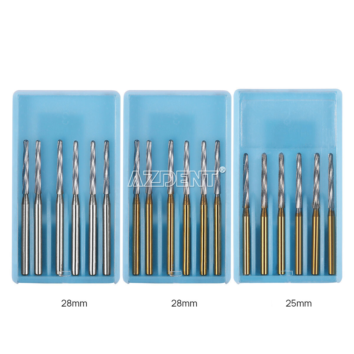 AZDENT Dental Tungsten Carbide Bur FG Dills Round Type For High Speed Handpiece