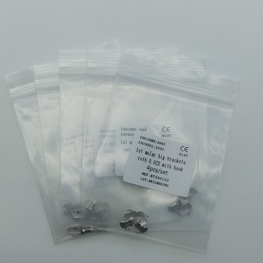 50Sets Dental 1st Brackets Molar Wide Big Bracket Orthodontic Roth MBT 022 Hooks