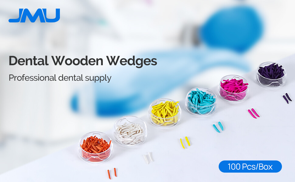 100pcs/box JMU Dental Disposable Wooden Interdental Composite Diastema Wedges
