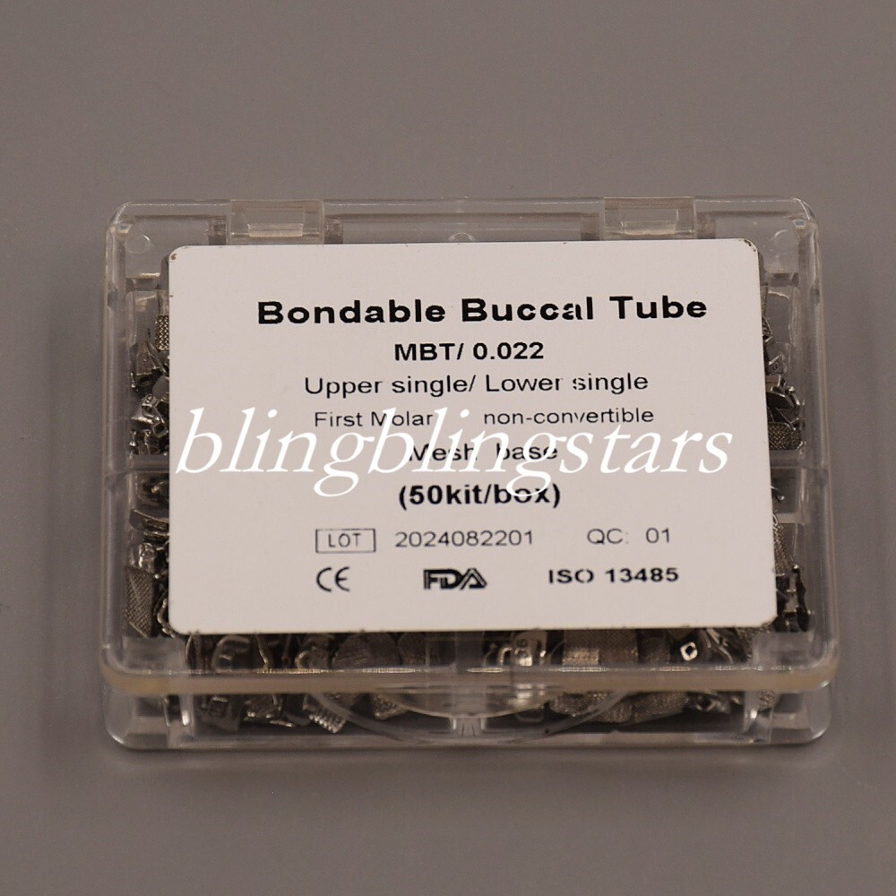 50 Set/Box Dental MBT 022 Ortodo Bucales1st Molar Bondable Mesh Base Buccal Tube