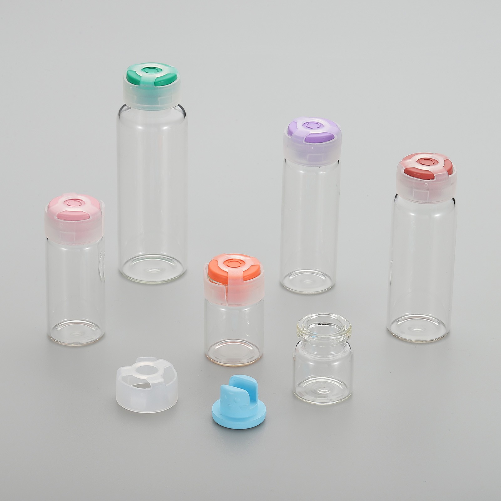 3ml Clear Glass Sample Vials, 10Pcs Small Liquid Bottles, Yellow