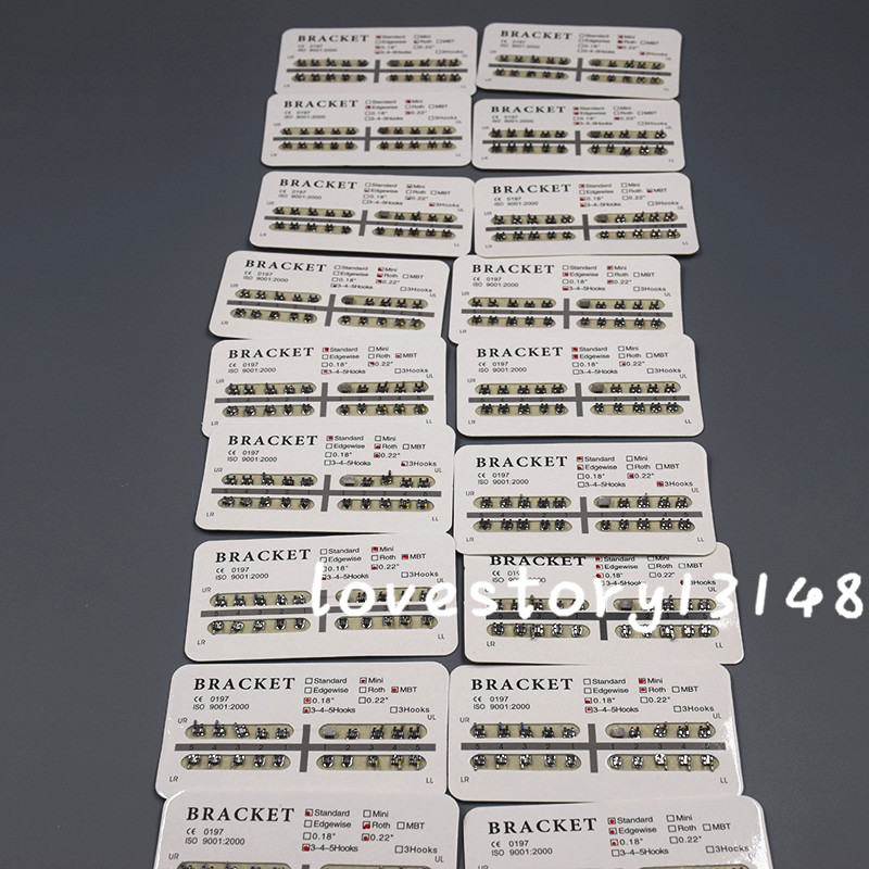 20 Pcs/Pack Dental Orthodontic Edgewise 3 Hook 022″ Slot Metal Brackets Braces
