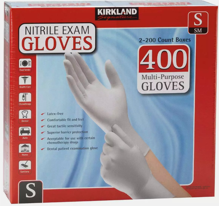 Kirkland Signature Nitrile Exam Gloves, 400 Count