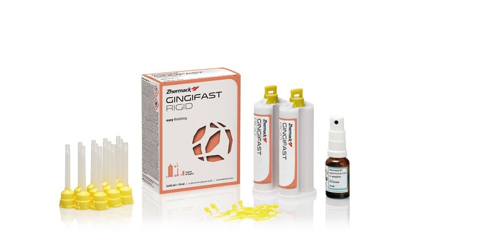 Zhermack Gingifast Rigid Easy Finishing VPS 2 X 50mL Cartridges w/ Tips C401520
