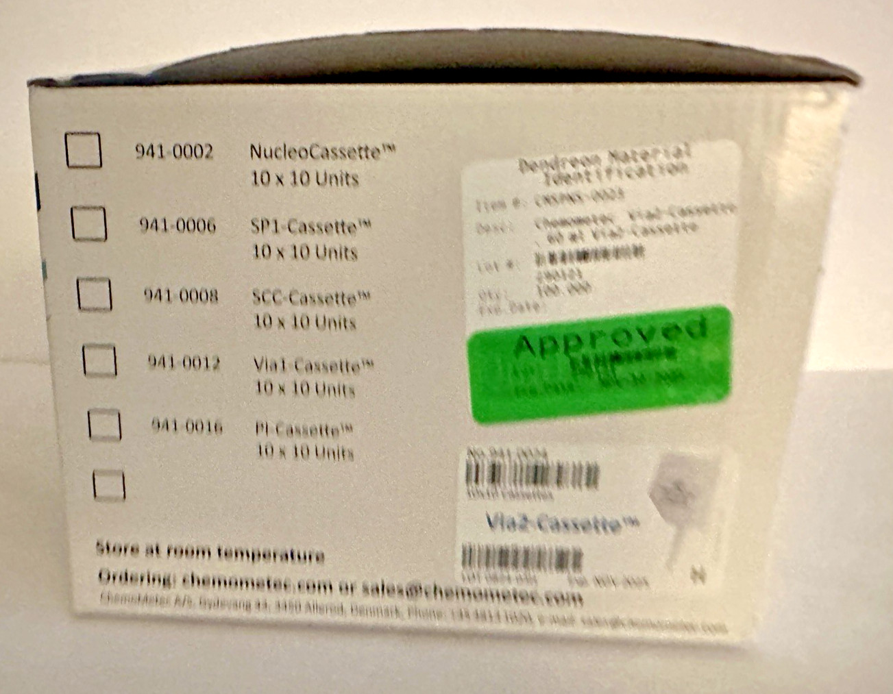 ChemoMetec 941-0024 Via2-Cassette 100 Count Sealed Bags Exp Nov 2025