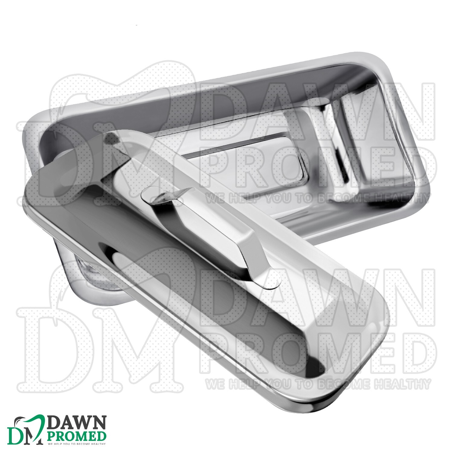 Catheter Tray 12″x4″x2″ Lid Cover With Handle Surgical Dental Instruments