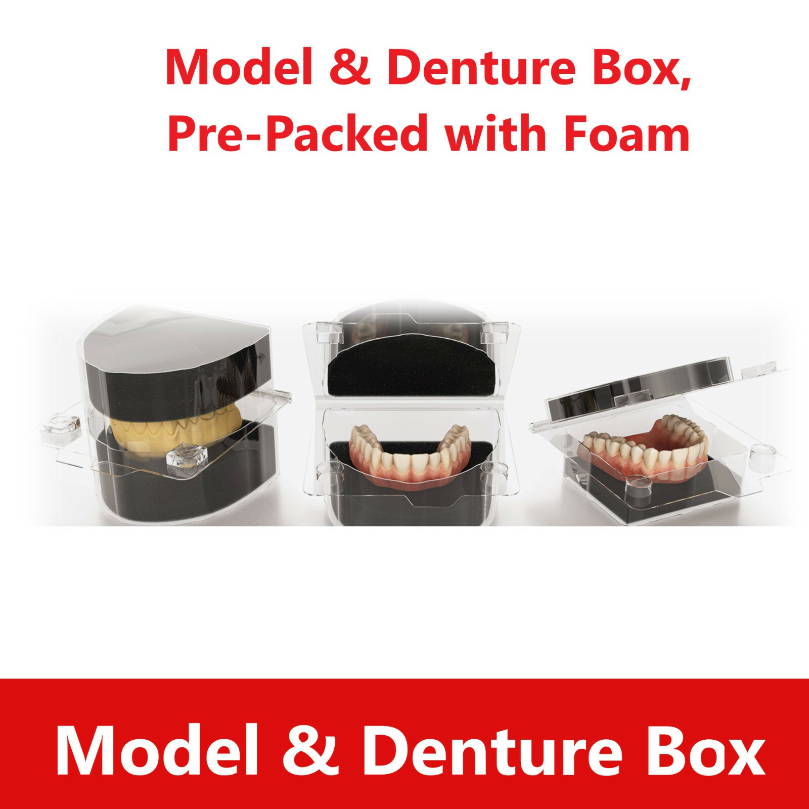 Dental Lab Model Box Denture Shipping Box Ortho Appliance Care Box 1-200 Sets/Cs