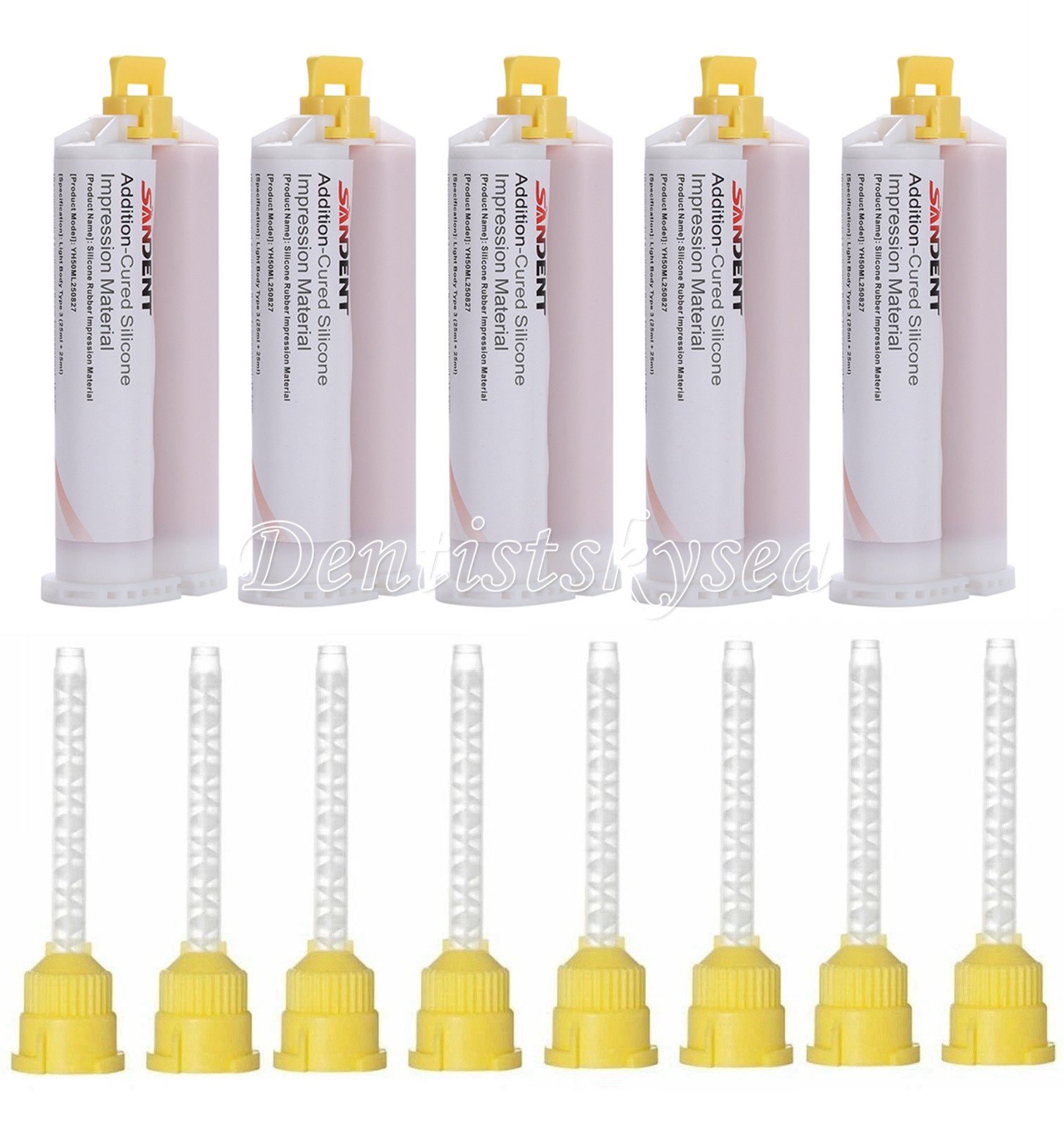 SANDENT Dental Elastomeric Impression Material Fast Body Fast Set Type 5 Tips