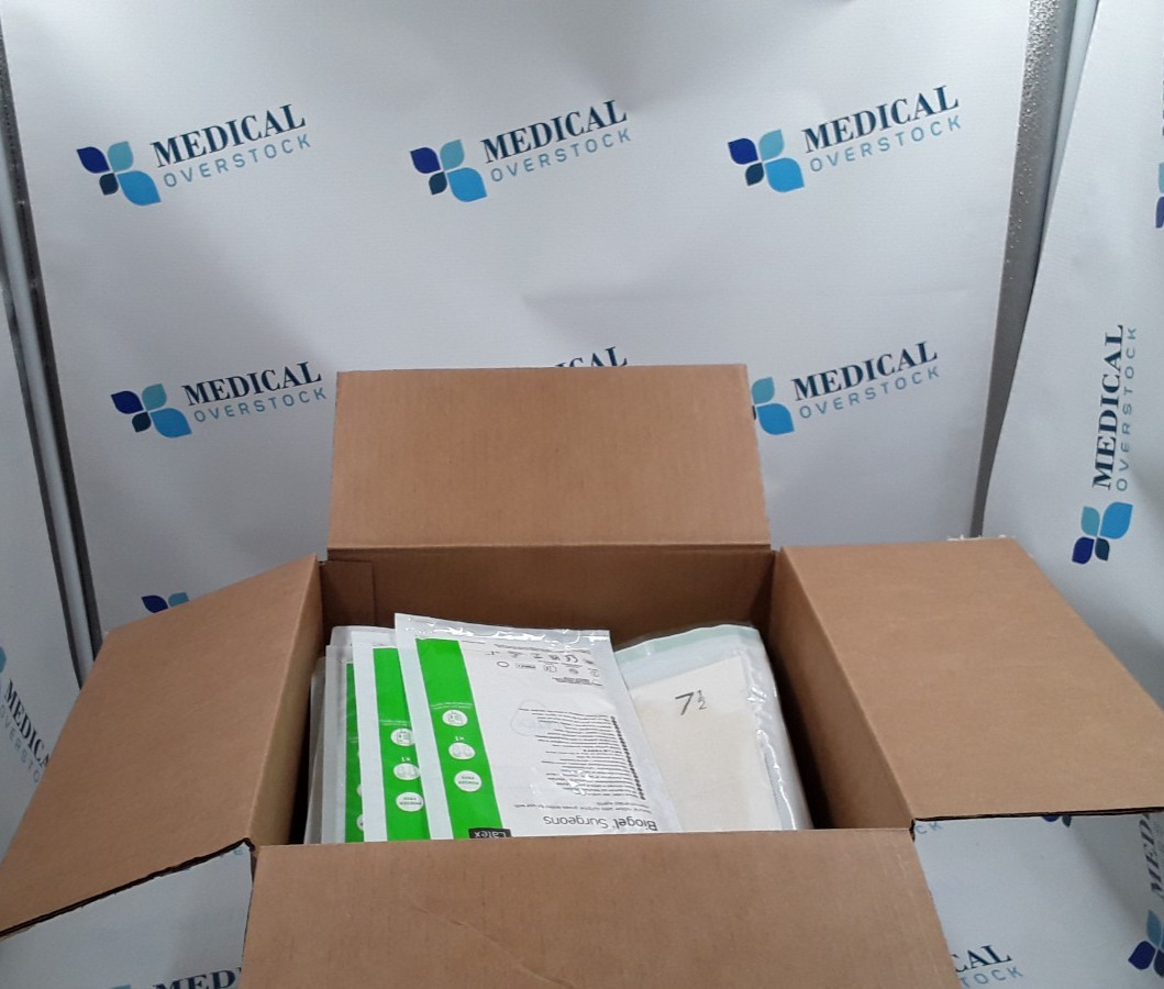 Molnlycke Biogel Surgeons Latex Surgical Gloves 7 1/2 Box of 100 REF 30475