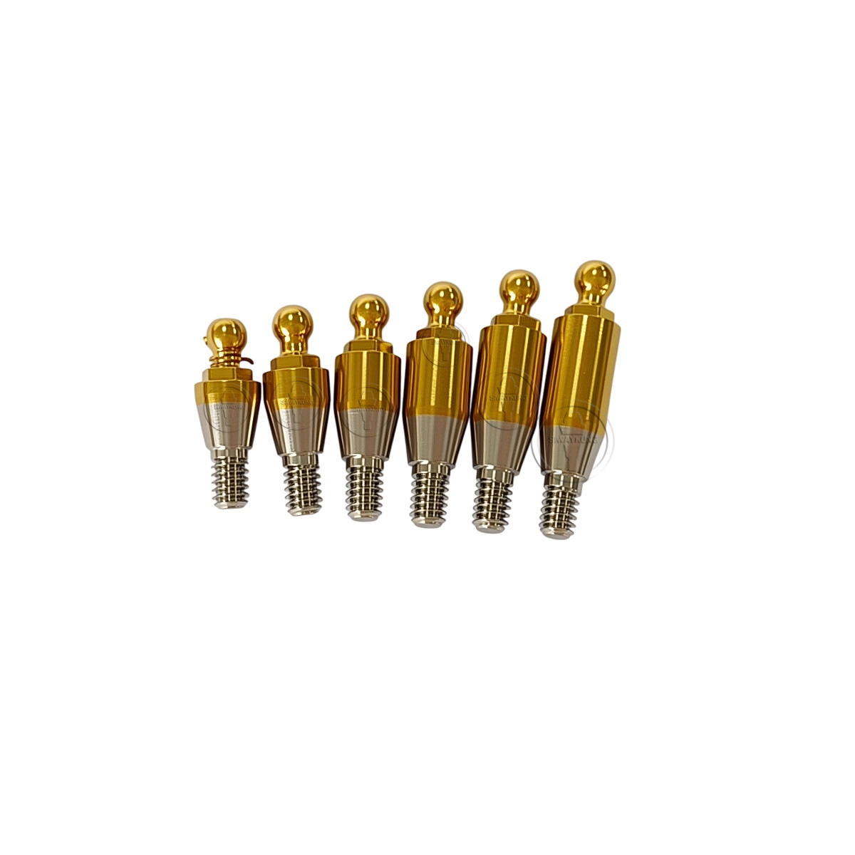 5 pcs Ball attachment abutment straight O-ring system for Hiossen Osstem M R