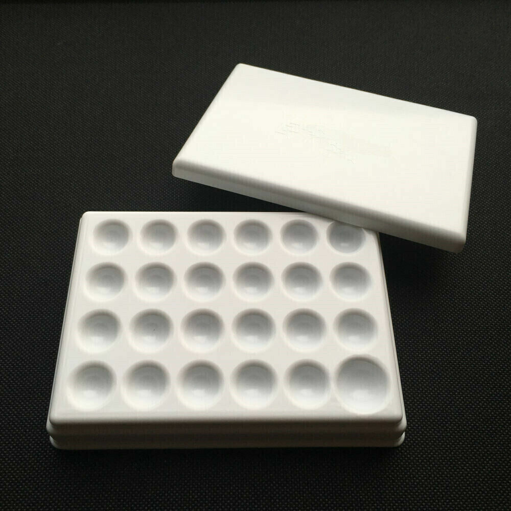 1 Pcs Dental Lab Tool Glaze Mixing Tray 24 pits Palette Porcelain Ceramic Cover