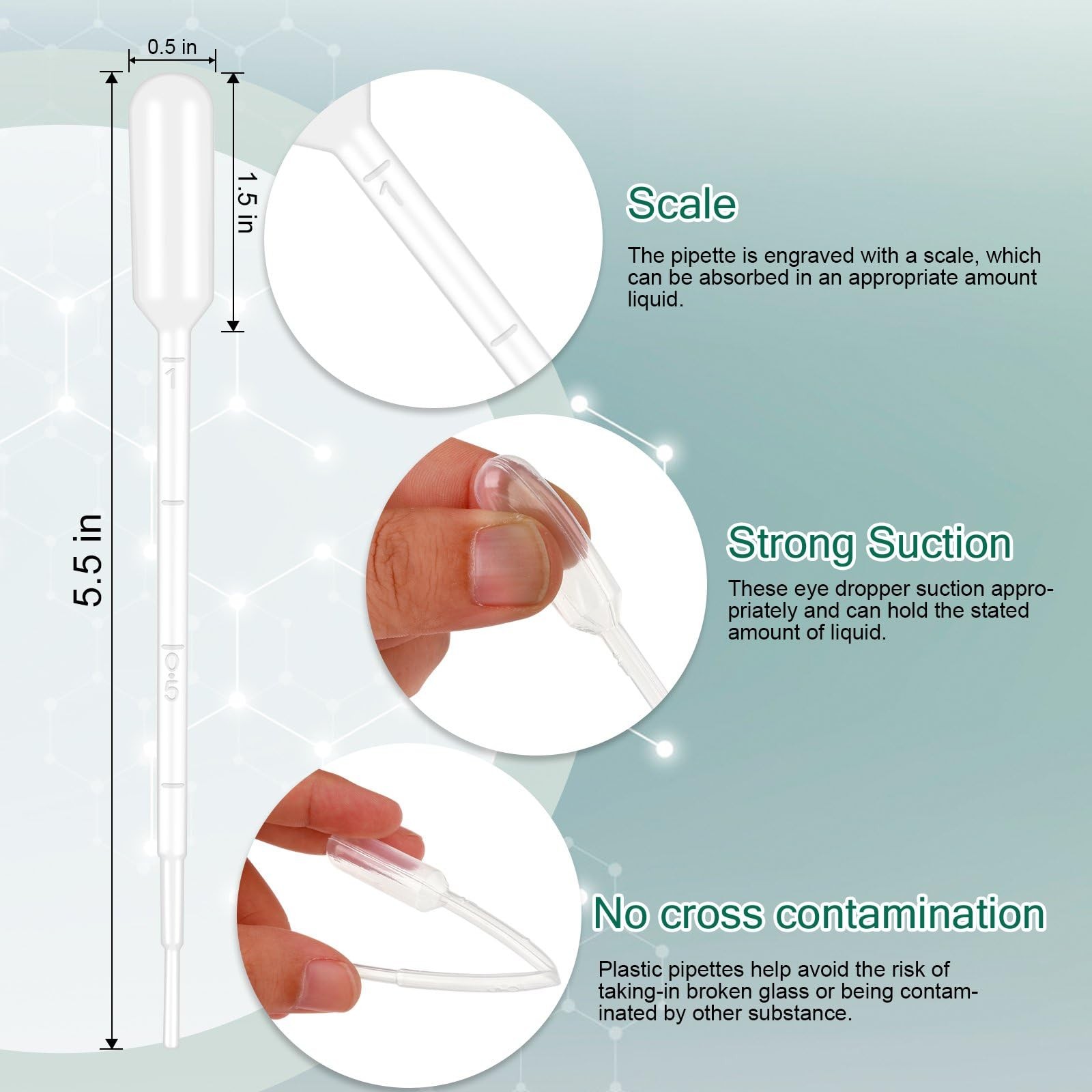 moveland 25Pcs 1ML Pipettes Dropper – Disposable Pipettes Plastic Dropper for