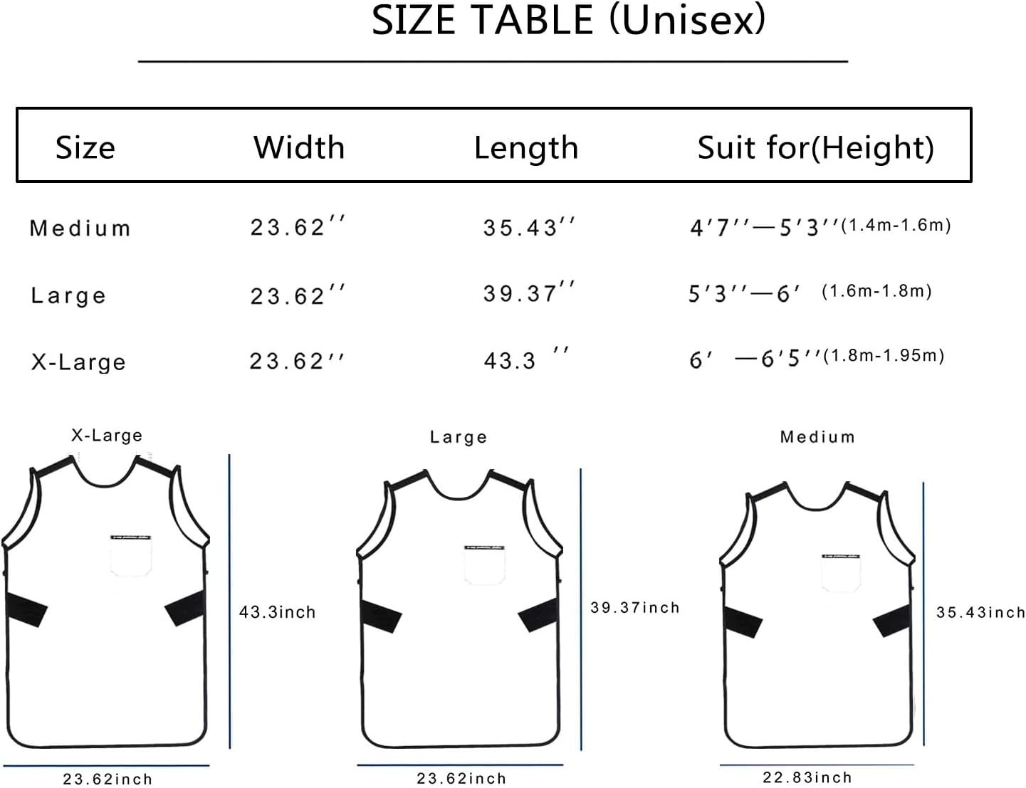Durable Lead Rubber X-Ray Apron with Thyroid Shield for Dental and Clinic Use