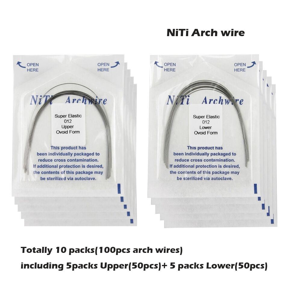 100PCS Arch Wire Orthodontic Niti Natural Ovoid Form Arches Round Rectangular